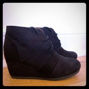Black J.Adams Wedge Booties